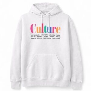 Bowery Supply Co Culture Graphic Hoodie White M